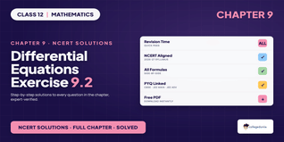 Differential Equations Class 12 NCERT Solutions Chapter 9 Ex 9.2