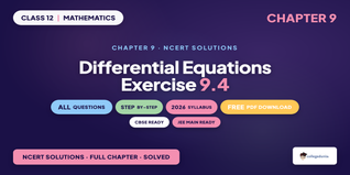 Differential Equations Class 12 NCERT Solutions Chapter 9 Ex 9.4