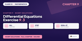 Differential Equations Class 12 NCERT Solutions Chapter 9 Ex 9.3