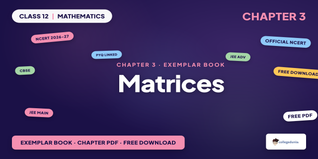 NCERT Exemplar Class 12 Maths Matrices - Class 12 Maths Ch 3