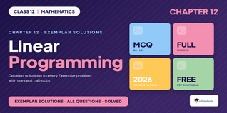 Linear Programming Exemplar Sums Class 12 Learncbse - Class 12...