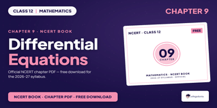 Differential Equations Class 12 PDF - Class 12 Maths Ch 9