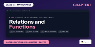 Ncert Solutions Class 12 Maths Chapter 1 Relations And Functions