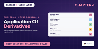 Ncert Solutions Class 12 Maths Chapter 6 Application Of Derivatives