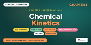 Chemical Kinetics Class 12 Chemistry NCERT Solutions Download PDF