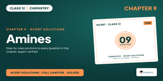 NCERT Solutions Class 12 Chemistry Chapter 9 Amines PDF