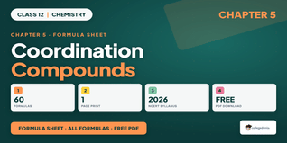 Class 12 Chemistry Coordination Compounds Formula Sheet PDF