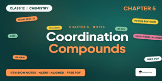 Coordination Compounds Class 12 Chemistry Notes PDF