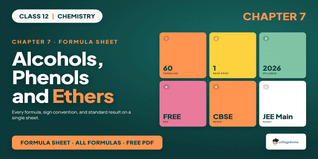 Class 12 Chemistry Ch 7 Alcohols Phenols Ethers Formula Sheet PDF