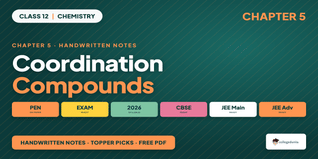 Coordination Compounds Class 12 Handwritten Notes - Download PDF