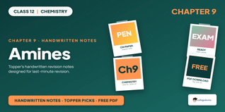 Class 12 Chemistry Chapter 9 Amines Handwritten Notes PDF