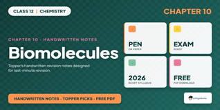 Class 12 Chemistry Chapter 10 Biomolecules Handwritten Notes PDF