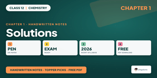 Class 12 Chemistry Solutions Handwritten Notes - Download PDF