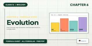 Class 12 Biology Ch 6 Evolution Formula Sheet PDF