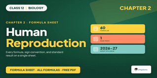 Class 12 Biology Human Reproduction Formula Sheet - Download PDF