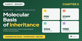 Molecular Basis of Inheritance Handwritten Notes - Download PDF