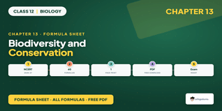 Class 12 Biology Ch 13 Biodiversity Conservation Formula Sheet