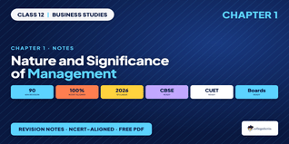 Nature and Significance of Management Class 12 Notes PDF