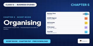 Organising Class 12 Business Studies NCERT Book PDF