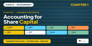 Class 12 Accountancy Share Capital Handwritten Notes Download PDF