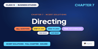 Directing Class 12 Business Studies NCERT Solutions PDF