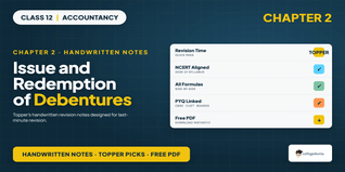 Class 12 Accountancy P2 Chapter 2 Issue and Redemption of Debentures Handwritten Notes