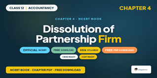 Dissolution of Partnership Firm Class 12 NCERT Book PDF