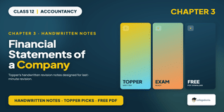 Class 12 Accountancy P2 Chapter 3 Financial Statements of a Company Handwritten Notes