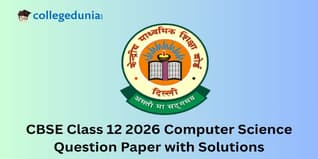 CBSE Class 12 2026 Computer Science Question Paper with Solution PDF : Available Here