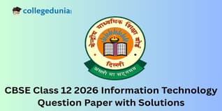 CBSE Class 12 2026 Information Technology Question Paper with Solution PDF : Available Here