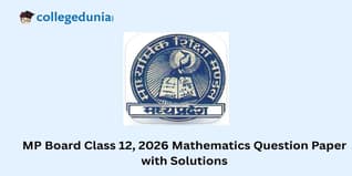 MP Board  Class 12 Mathematics Question Paper 2026 PDF with Solutions