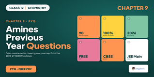 Class 12 Chemistry Chapter 9 Amines PYQ PDF 2026