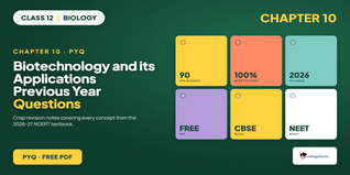 Class 12 Biology Chapter 10 Biotechnology and its Applications PYQ