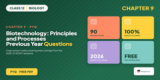 Class 12 Biology Chapter 9 Biotechnology: Principles and Processes PYQ