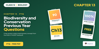 Class 12 Biology Chapter 13 Biodiversity and Conservation PYQ PDF