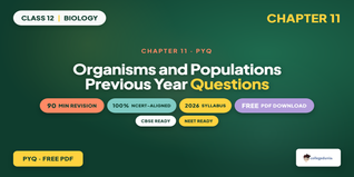 Class 12 Biology Chapter 11 Organisms and Populations PYQ PDF 2026