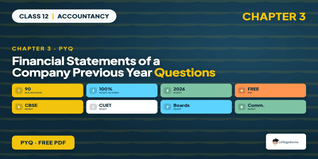 Class 12 Accountancy Chapter 3 Financial Statements of a Company PYQ