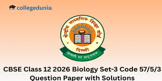 CBSE 2026 Class 12 Biology Set 3 Question Paper with Solutions : Available Here