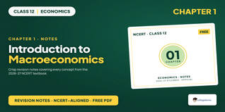 Introduction to Macroeconomics Class 12 Notes 2026-27