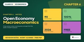 Open Economy Macroeconomics Class 12 Notes 2026-27