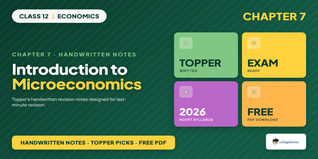 Introduction to Microeconomics Class 12 Handwritten Notes PDF