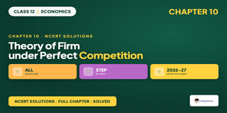 Perfect Competition Class 12 NCERT Solutions PDF 2026-27