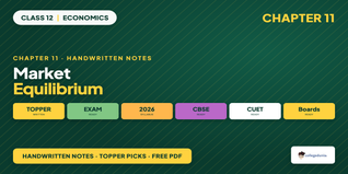 Market Equilibrium Class 12 Handwritten Notes PDF