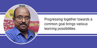 Progressing together towards a common goal brings various learning possibilities