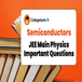 JEE Main Study Notes for Semiconductors: Check Quick Notes, Tips and Sample Questions