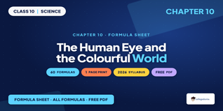 Human Eye Colourful World Class 10 Formula Sheet