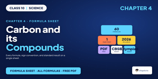 Carbon and its Compounds Class 10 Formula Sheet