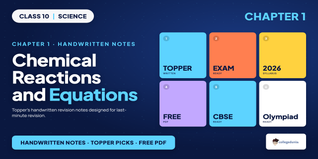 Chemical Reactions and Equations Class 10 Handwritten Notes