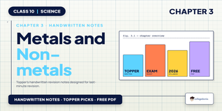 Metals and Non-metals Class 10 Handwritten Notes