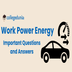 JEE Main study notes on Work, Power and Energy: Important Formulas and Previous Year Solved Questions
